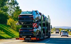 Multiple cars on a semi